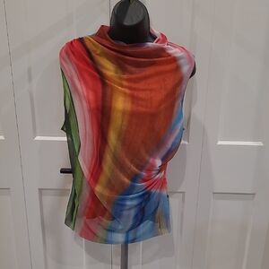 Desigual Multicolor Sheer, With Liner, Blouse